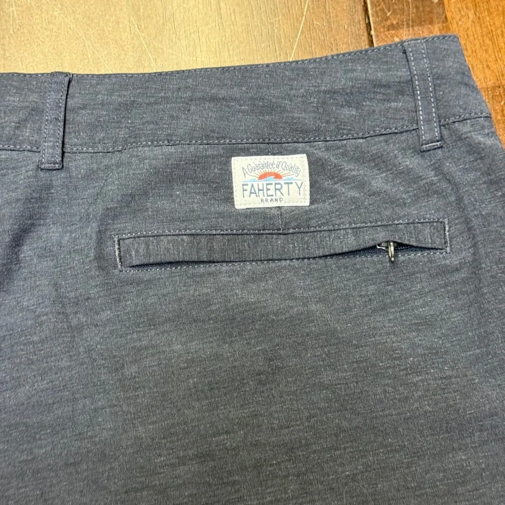 Faherty All Day Shorts Mens 38‎ Charcoal Grey Hybrid Stretch MSC0012 XL Beach